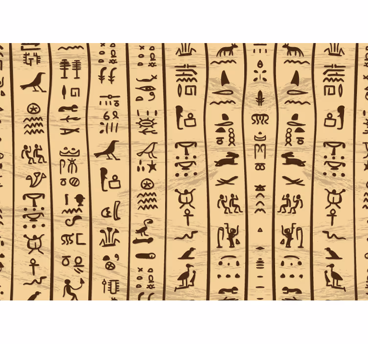 Egyptiske hieroglyfer stue fototapet - Tenstickers
