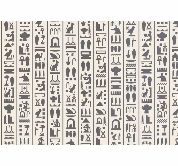 Hieroglyfer stue fototapet - Tenstickers
