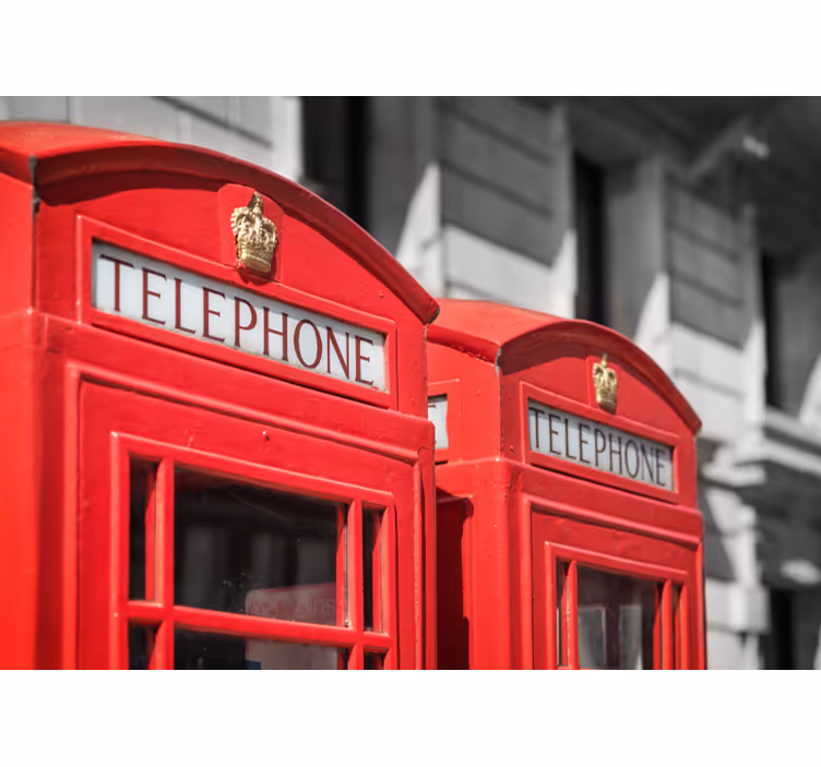 Telefonkiosk london veggmaleri - Tenstickers