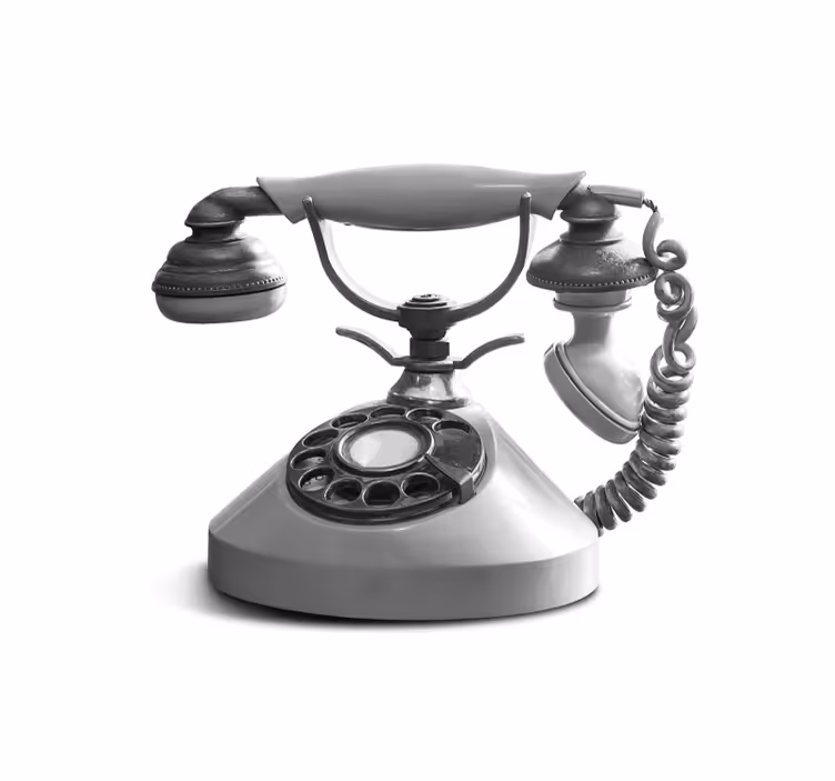 Retro telefon nærbilde fototapet stue - Tenstickers