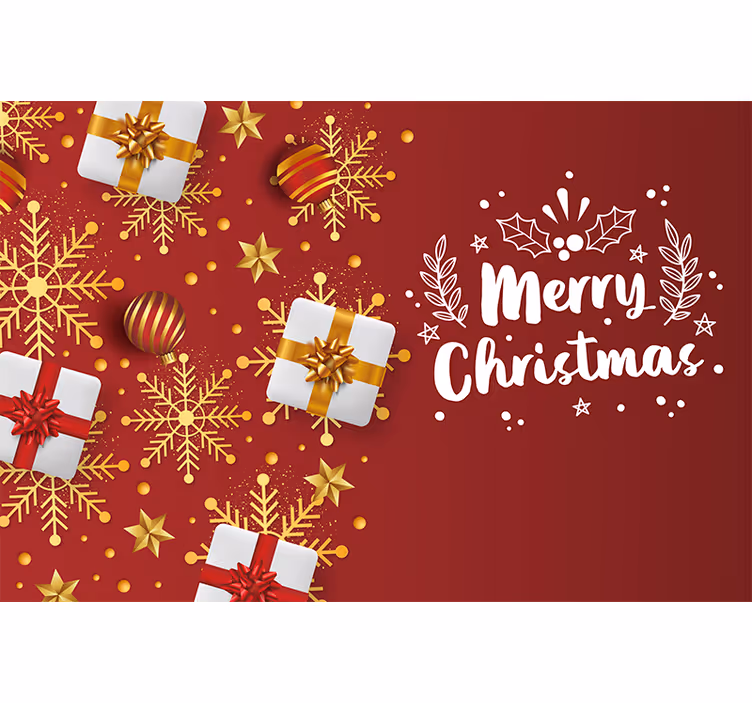 Ferie tekst jul fototapet - Tenstickers