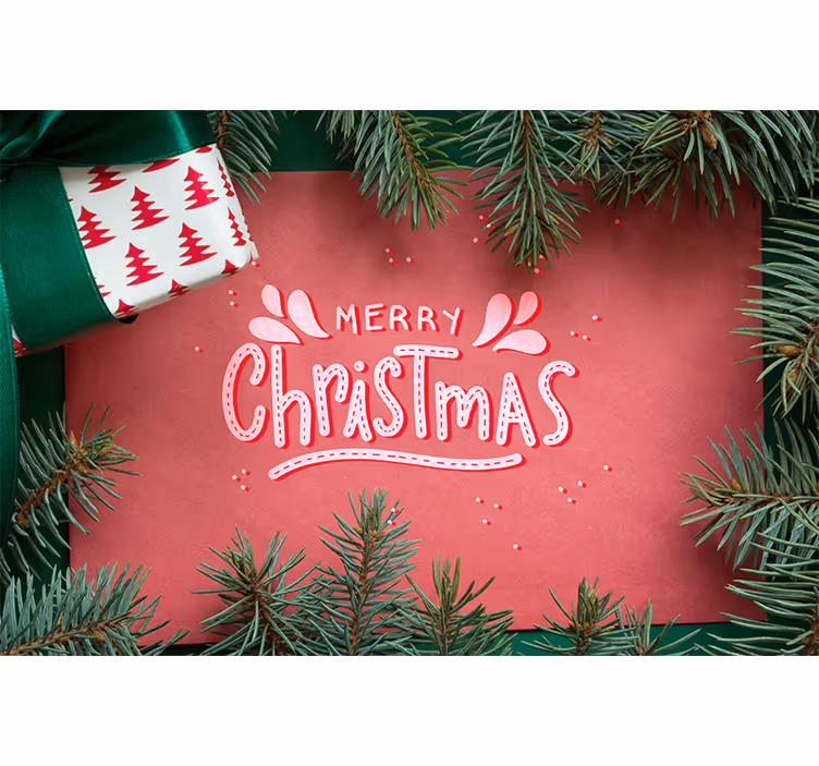 God jul tekst fototapet - Tenstickers