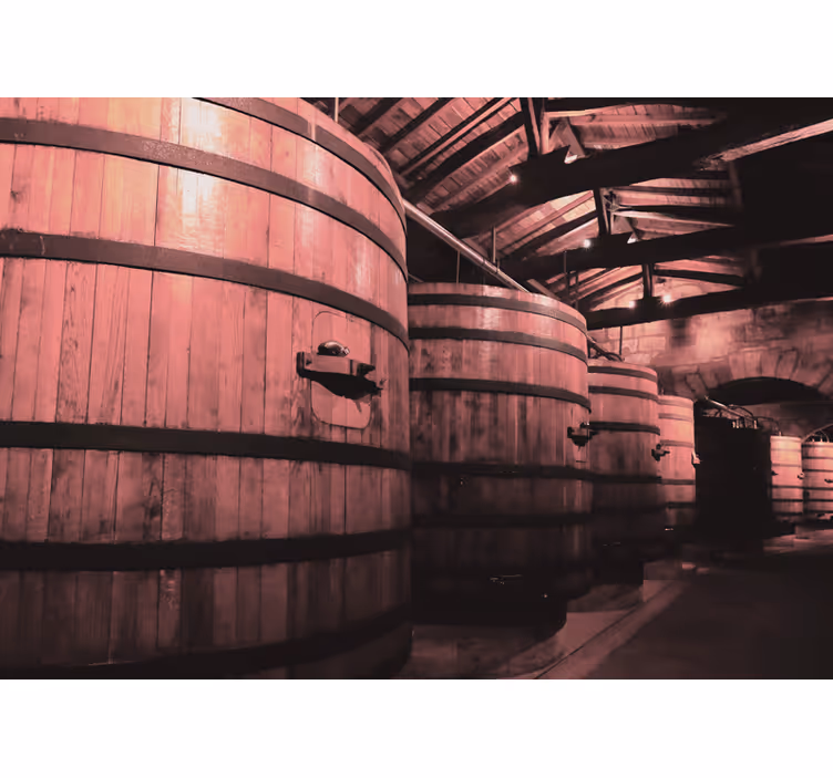 Store gamle vinfat vintage fototapet - Tenstickers