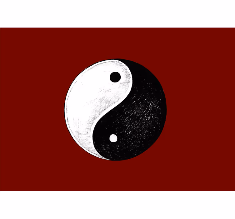 Yin yang symbol fototapet ekteskap - Tenstickers