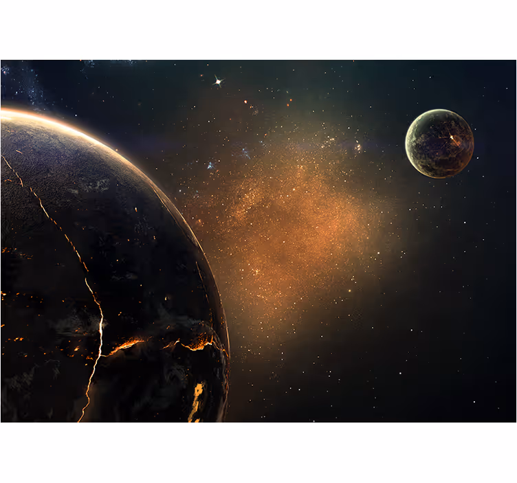 Galaktisk planetarisk visning fototapet verdensrommet - Tenstickers
