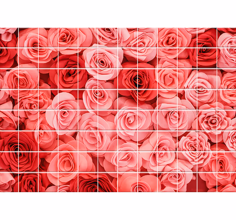 Rosebukettutstilling fototapet blomster - Tenstickers