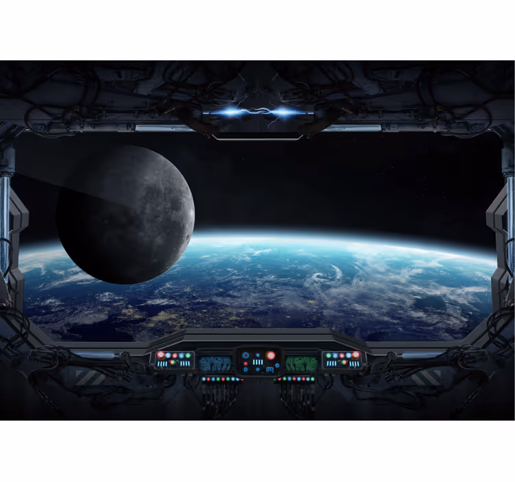 Space views 3d effekt fototapet - Tenstickers
