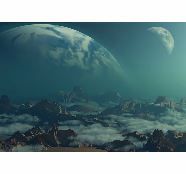 Space science fiction 3d fototapet - Tenstickers
