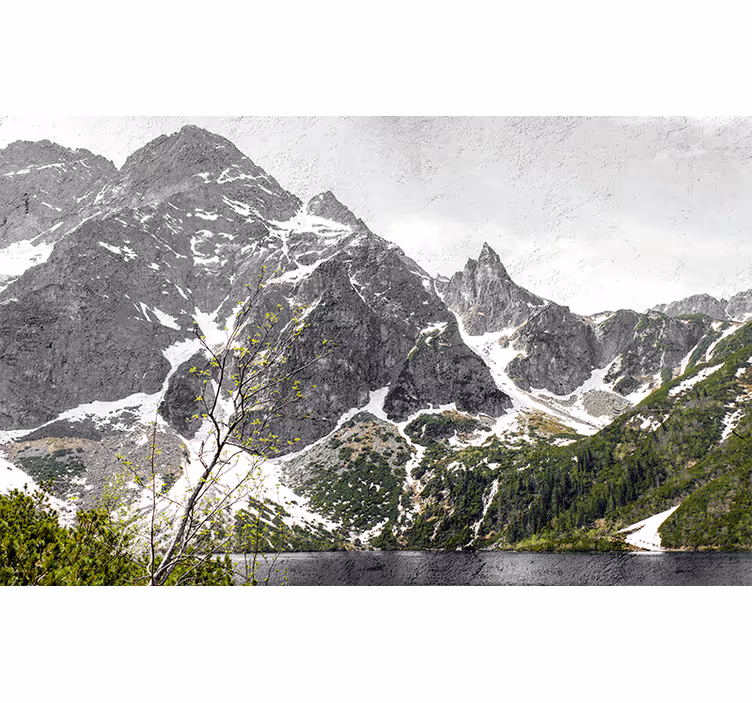Majestetisk fjellscene fototapet landskap - Tenstickers