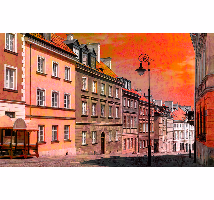 Sjarmerende europeisk gate fototapet byer - Tenstickers