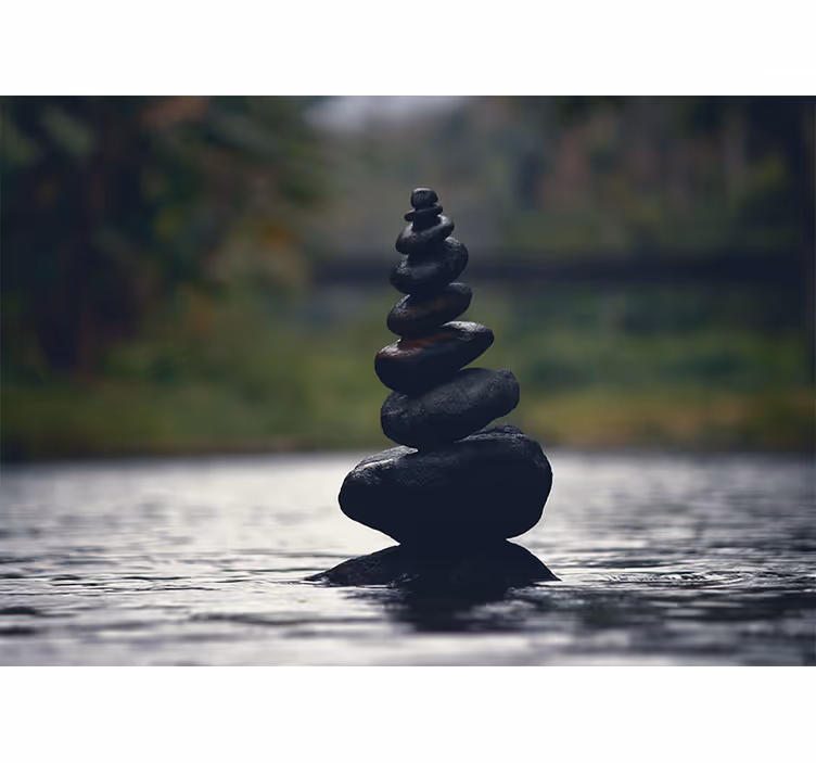 Stablet steinbalanse fototapet zen - Tenstickers