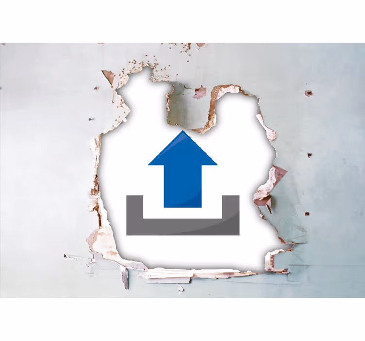 ødelagt vegg trompe l'oeil effekt fototapet - Tenstickers
