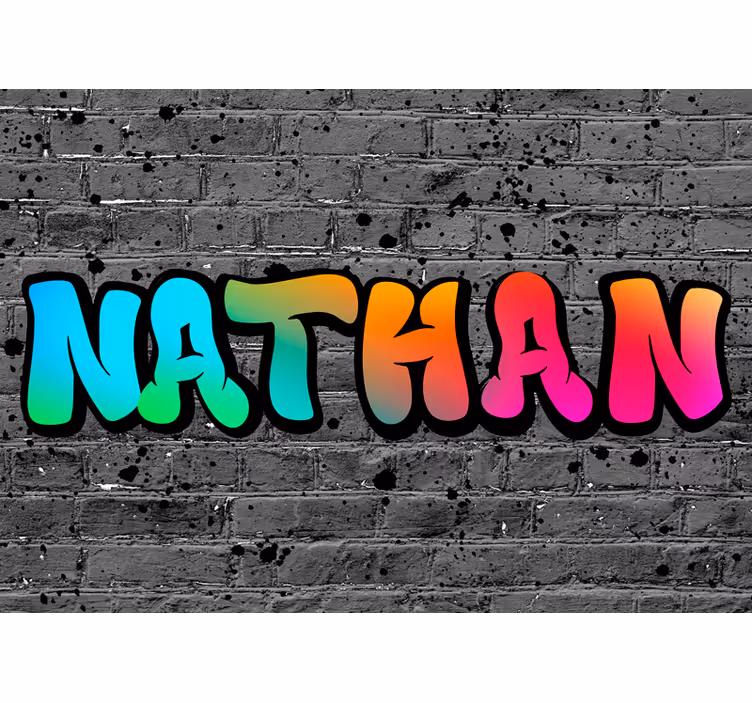 Fototapet sagn med livlige navnekunst - Tenstickers