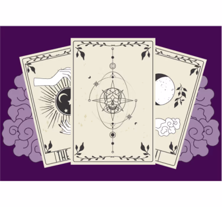 Tarotkort abstrakt fototapet sagn - Tenstickers