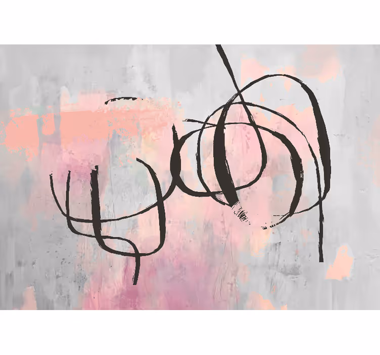 Abstrakt kunst rosa fototapet - Tenstickers