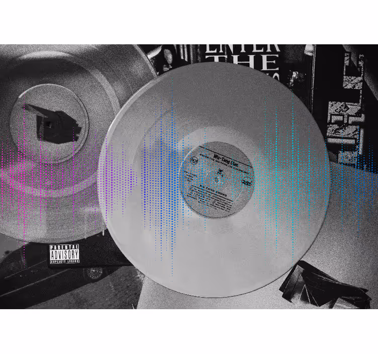 Vinyl lydbølger fototapet musikk - Tenstickers
