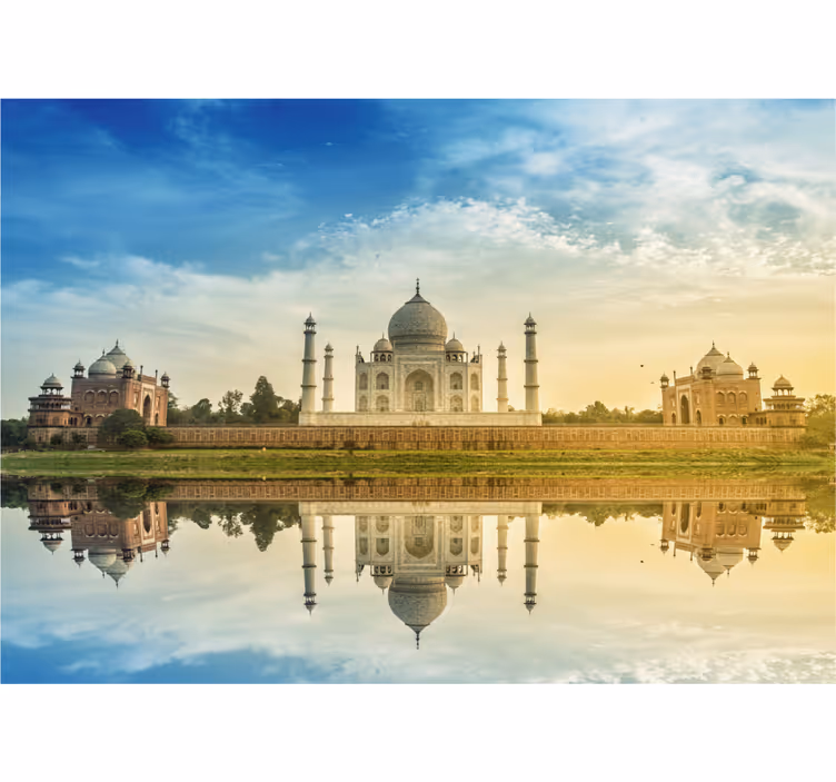 Taj mahal refleksjon fototapet byer - Tenstickers