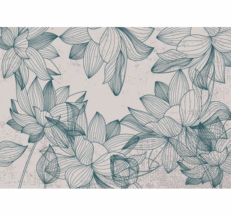 Elegant blomsterdesign fototapet magnolia - Tenstickers