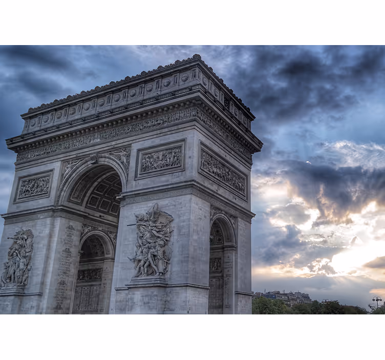 Triumfbuen utsikt fototapet Paris - Tenstickers