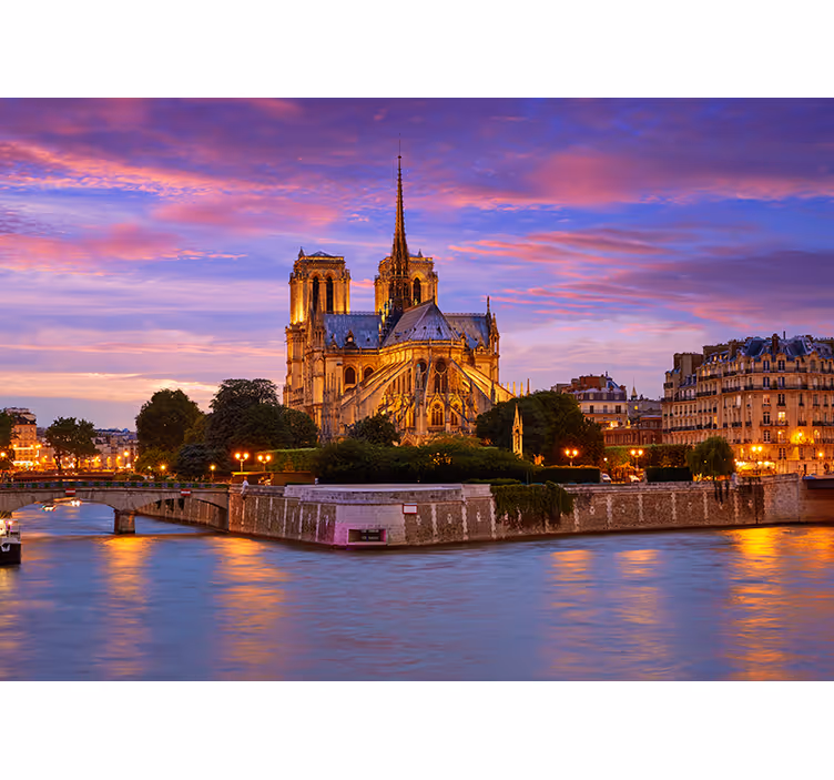 Fototapet paris notre dame basilika - Tenstickers
