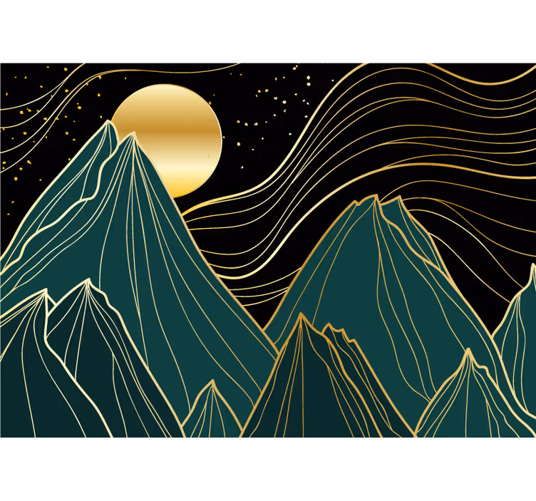 Abstrakt fjell fototapet - Tenstickers