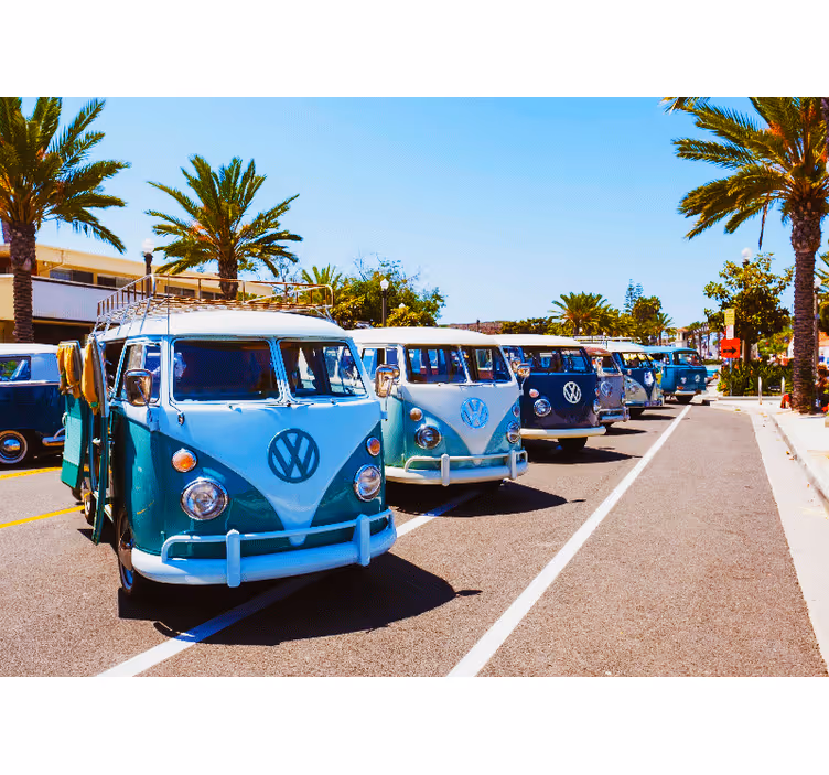 Fototapet kjøretøy classic volkswagen bobler - Tenstickers