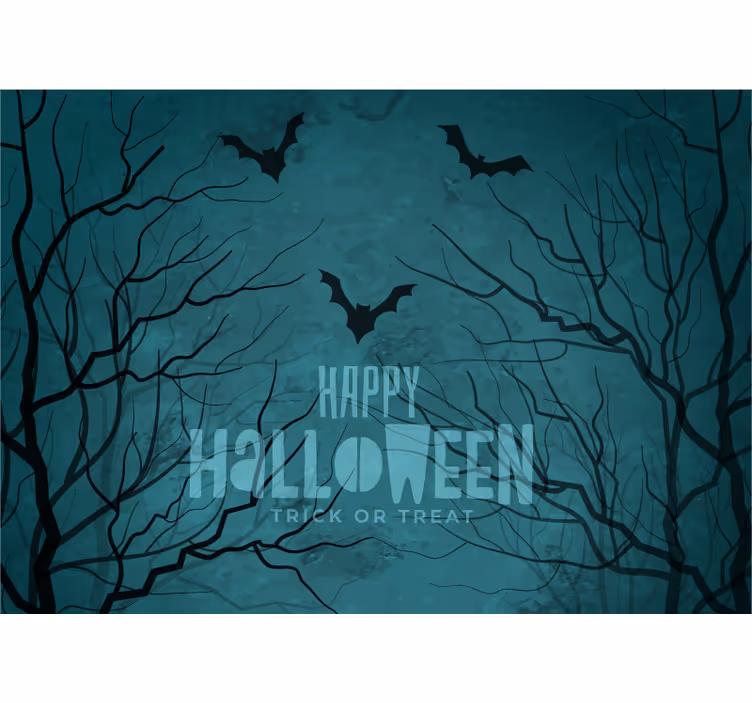 Skumle nattflaggermus Halloween fototapet - Tenstickers