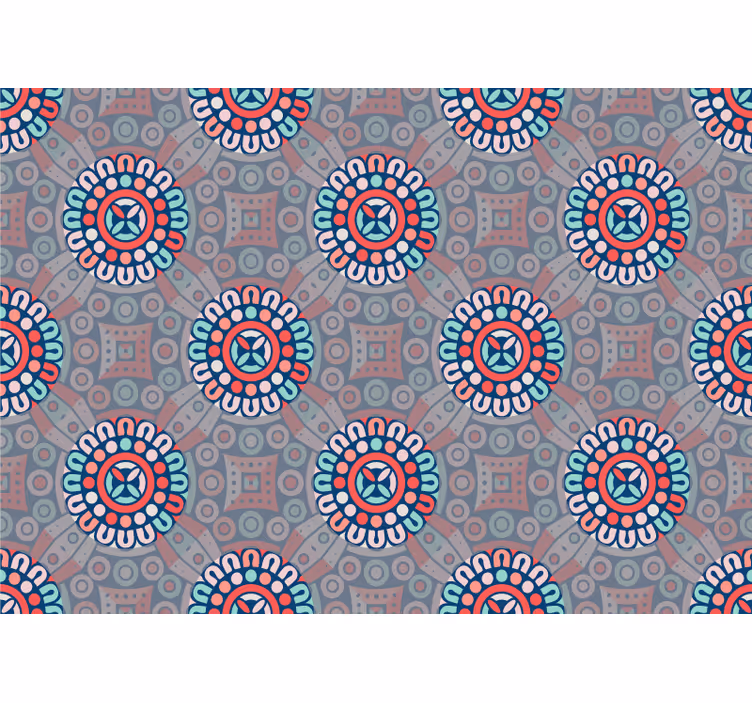 Fototapet andre teksturer og mønstre geometriske blomster - Tenstickers