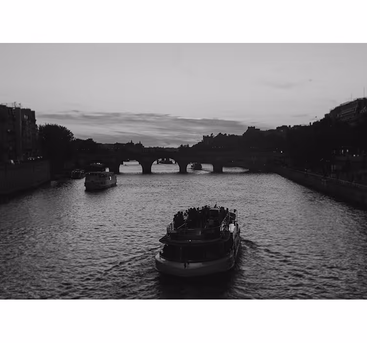 Utsikt over elven i paris fototapet byer - Tenstickers