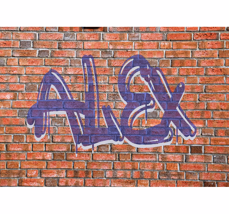 Graffiti navn kunstverk fototapet urban kunst - Tenstickers