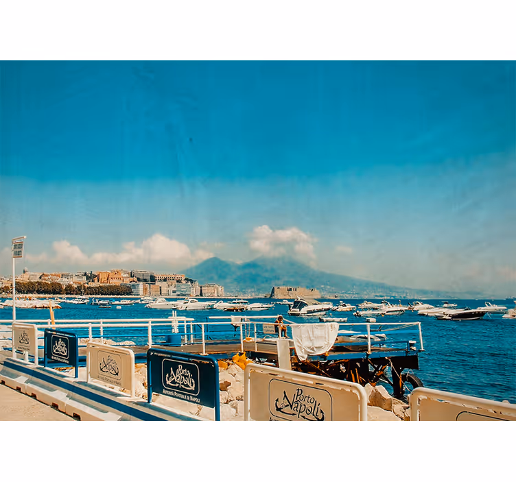 Napoli kystperspektiv fototapet byer - Tenstickers