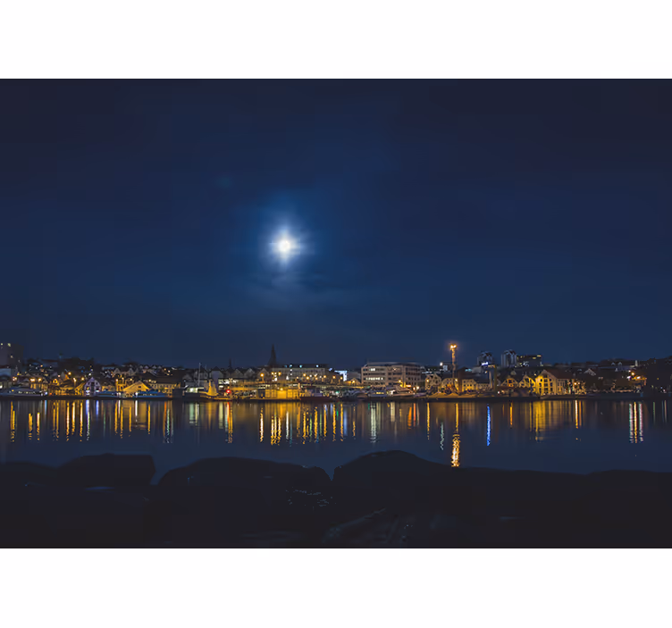 Stanger utsikt mot nighfall fototapet - Tenstickers