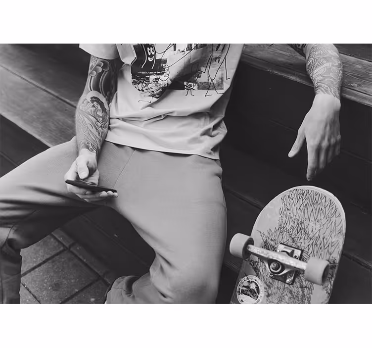 Skateboarder urban stil fototapet byer - Tenstickers