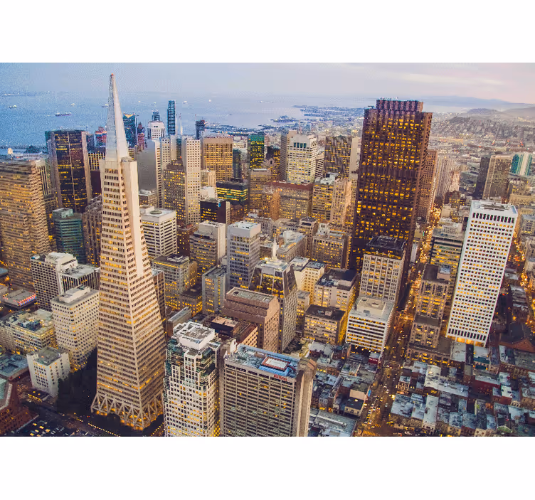 Fototapet byer san francisco skyline - Tenstickers