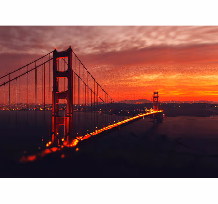 Fototapet byer golden gate-buen - Tenstickers