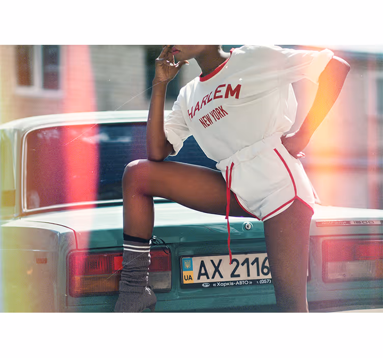 Harlem-stilpose fototapet mennesker - Tenstickers