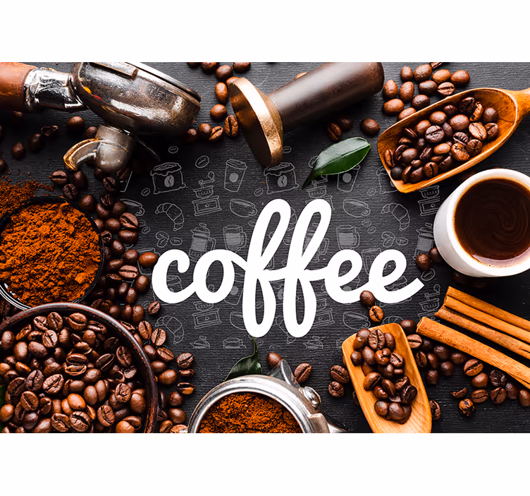 Kaffeinspirasjon fototapet sagn - Tenstickers