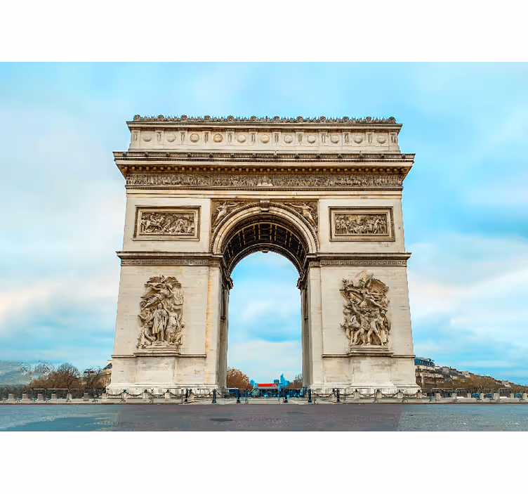 Fototapet paris ikoniske monumenter - Tenstickers