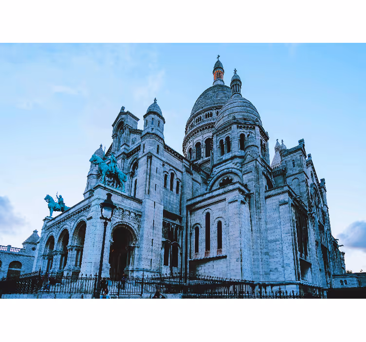 Sacré-cŒur-basilikaen fototapet Paris - Tenstickers