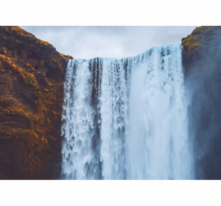 Fossefall stue fototapet - Tenstickers