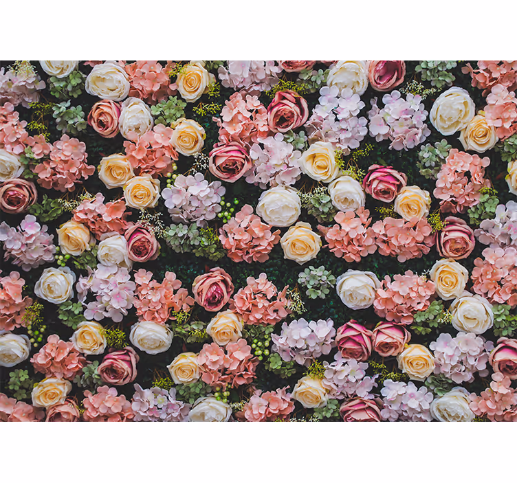 Blomster vintage stil fototapet blomster - Tenstickers
