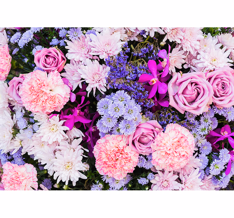 Rosa lilla blomster fototapet blomster - Tenstickers