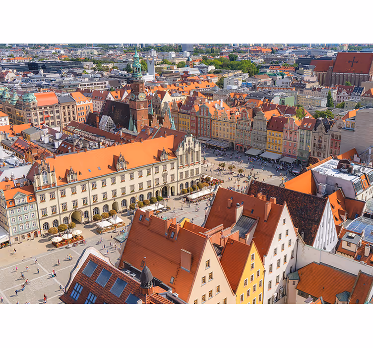 Historisk bybildeutsikt fototapet byer - Tenstickers