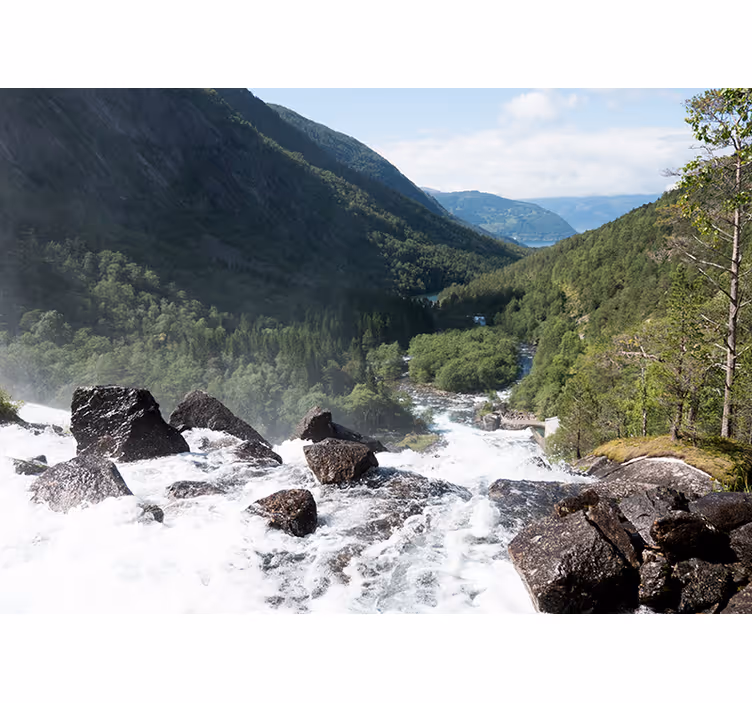 Norsk landskap fototapet natur - Tenstickers