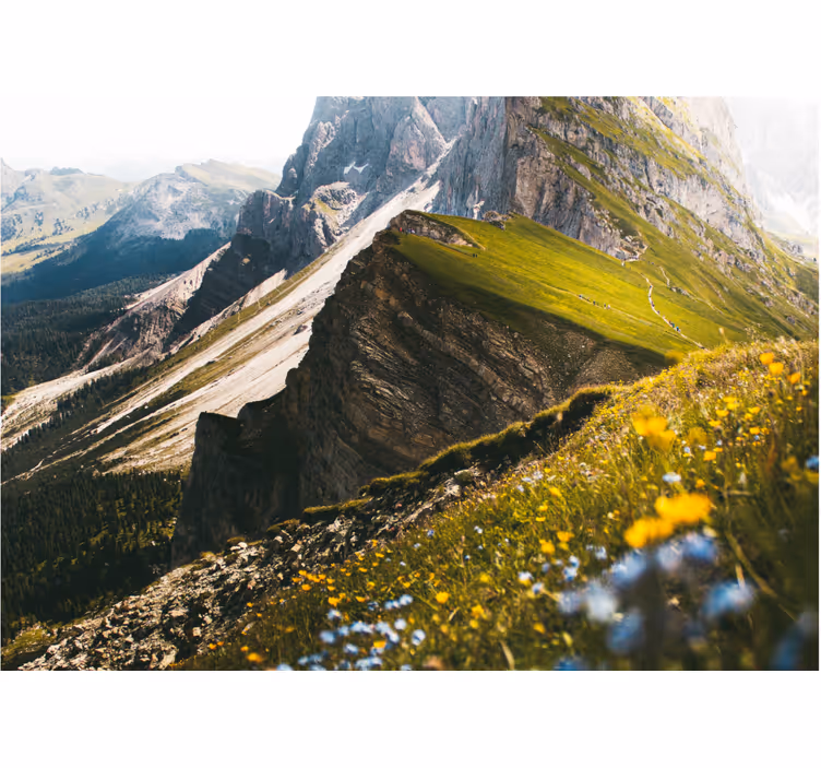 Fototapet landskap fjellterreng - Tenstickers