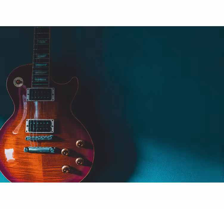Fototapet musikk elektrisk gitar detalj - Tenstickers