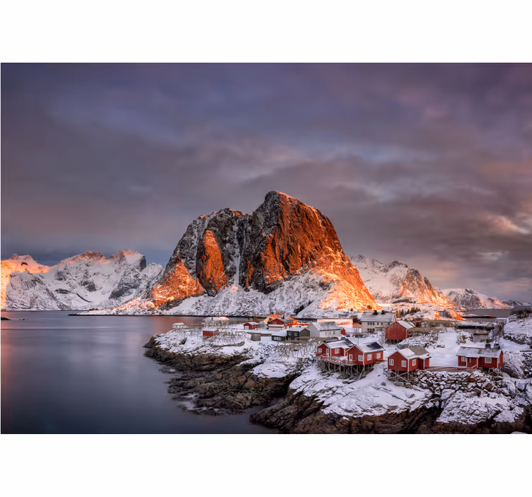 Norsk landskap fjellside fototapet natur - Tenstickers