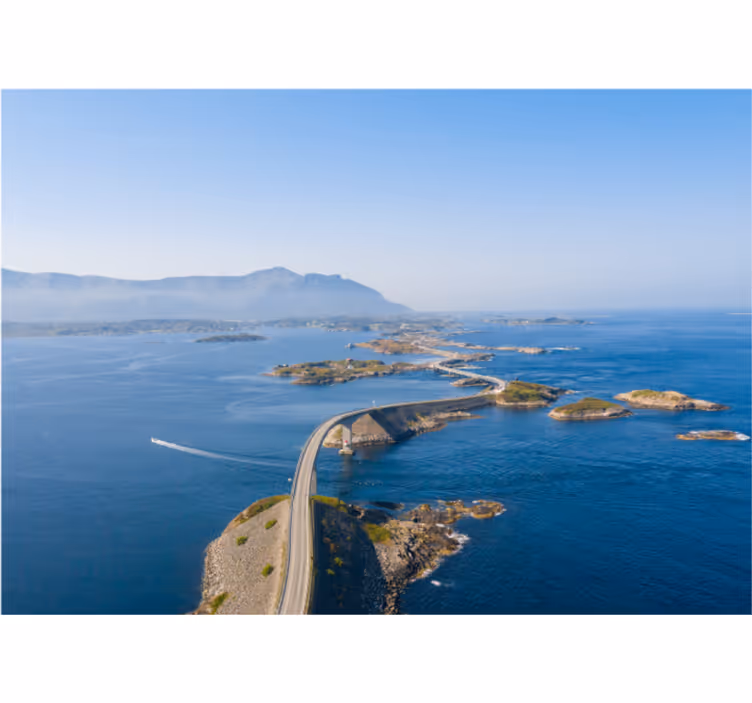 Den atlantiske veien norge fototapet byer - Tenstickers