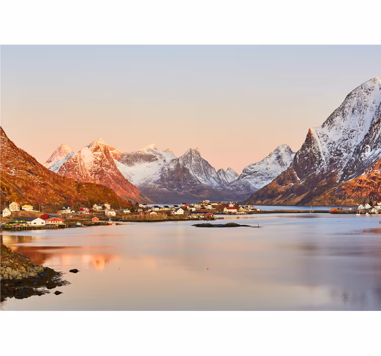 Lofoten øyene norge fototapet byer - Tenstickers
