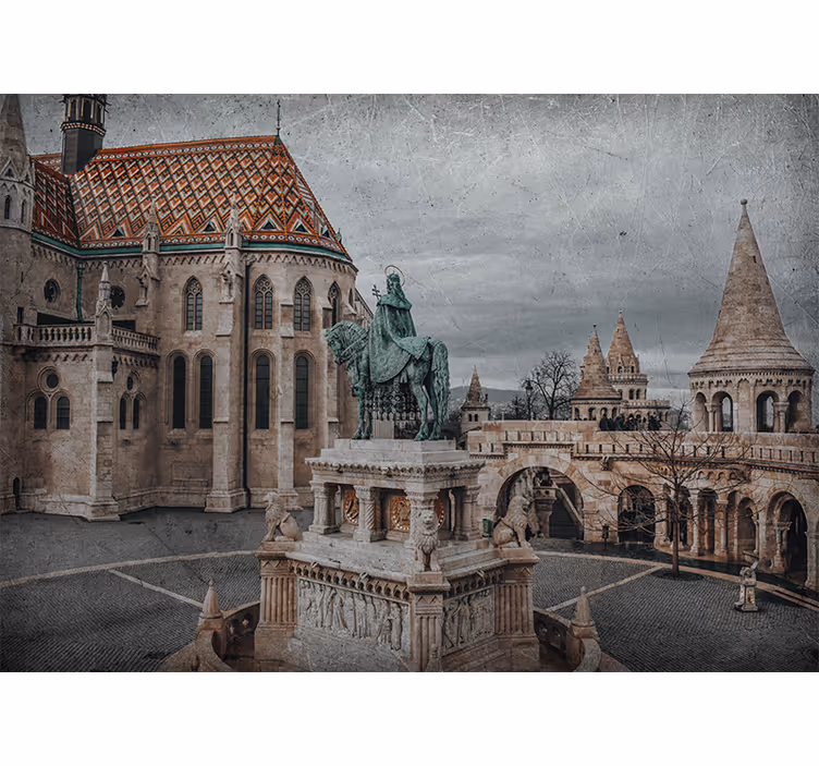Fototapet byer budapest slottutsikt - Tenstickers